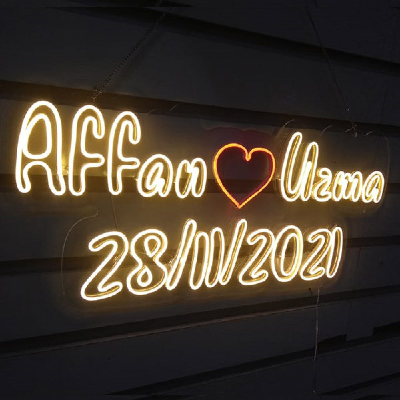 Custom Wedding Date Neon Sign