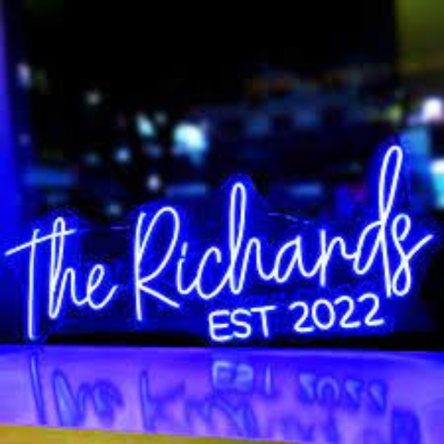 Custom Wedding Date Neon Sign