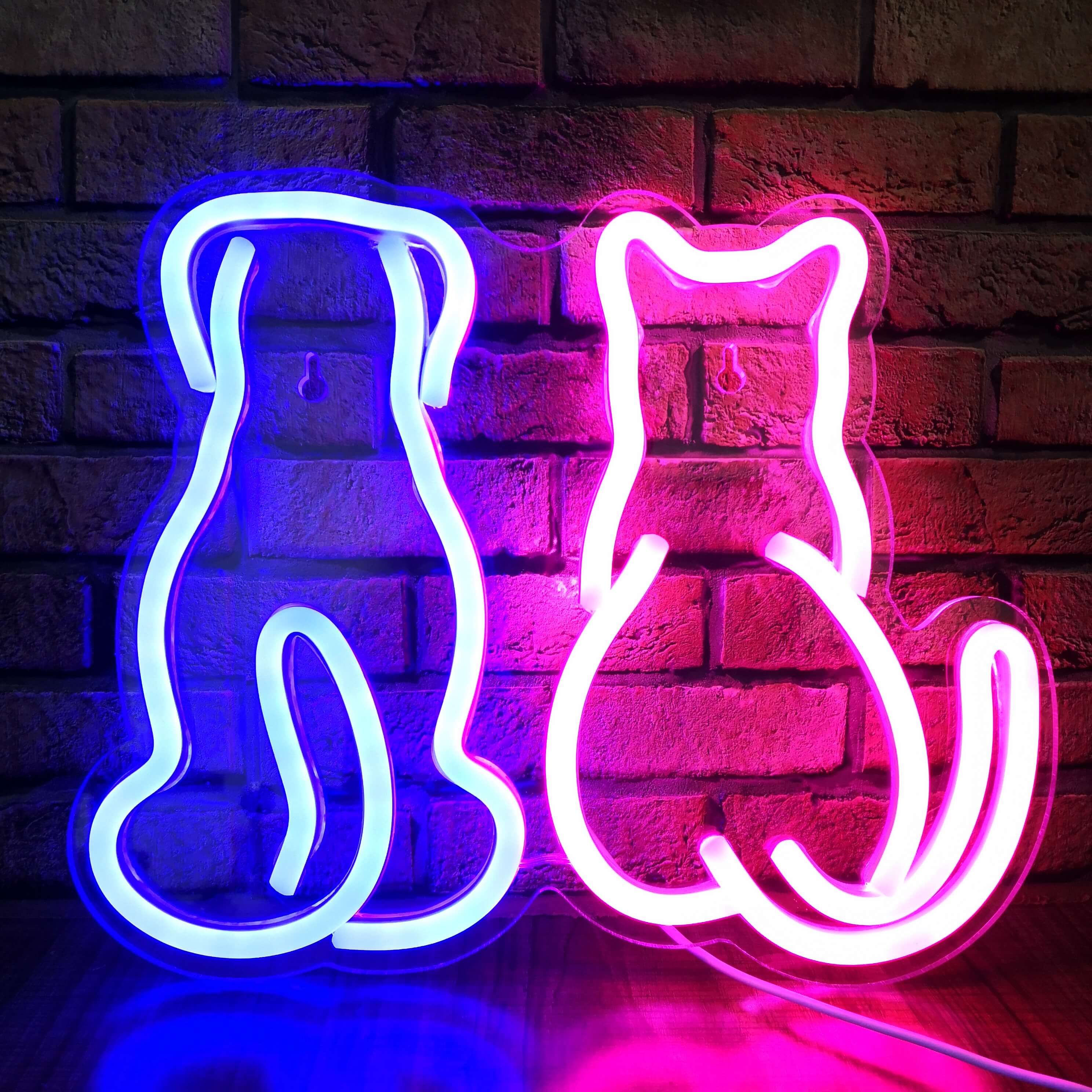 Custom Neon Pet Portrait Sign